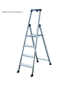 Стремянка MONTO SOLIDO, оградительная дуга с полкой, 4 ступени Krause