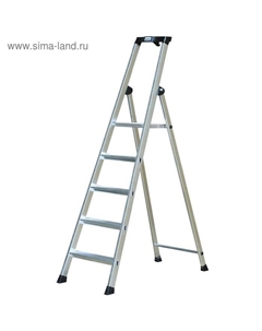 Стремянка MONTO SOLIDO, оградительная дуга с полкой, 5 ступеней Krause