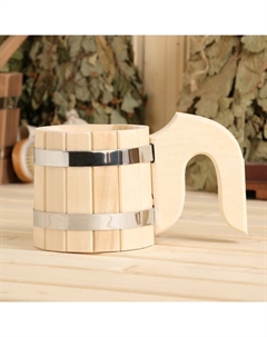 Кружка для бани, 500 мл, дерево липа Добропаровъ