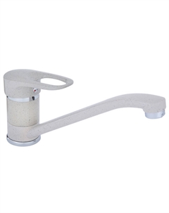 Смеситель для кухни Accoona A4130E, однорычажный, бежевый, глянец