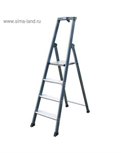 Стремянка MONTO SEPRO, оградительная дуга с полкой, противоскользящая, 4 ступени Krause