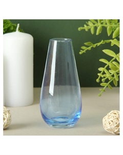 Ваза «Весна» малая, 140 мл, 12×6 см, d=2.7 см, стекло, голубая Evis