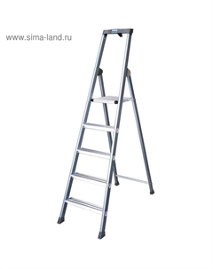 Стремянка MONTO SEPRO, оградительная дуга с полкой, противоскользящая, 5 ступеней Krause