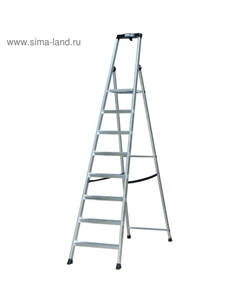 Стремянка MONTO SOLIDO, оградительная дуга с полкой, 8 ступеней Krause