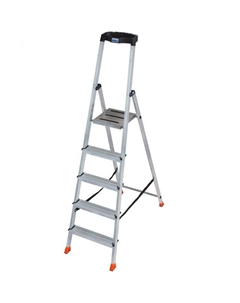 Стремянка SAFETY 5, алюминиевая, 5 ступеней Krause
