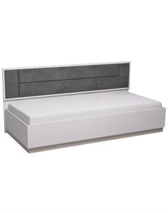Кровать Aurelio 80, 800×2000 мм, ЛДСП, цвет белый / блеквуд сатиновый Глазов