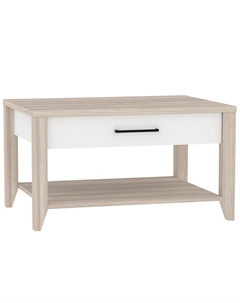 Столик журнальный Aurelio 16, 800×600×453 мм, цвет белый/блеквуд сатиновый Глазов