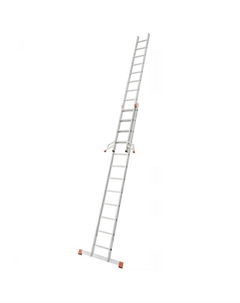 Лестница MONTO FABILO, двухсекционная, алюминиевая, 12 ступеней Krause