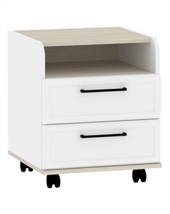 Тумба офисная Aurelio 94, 450×450×535 мм, цвет белый/блеквуд сатиновый Глазов