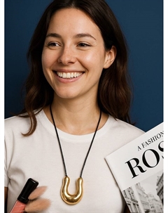 Кулон на шнурке «Подкова» крупная, цвет золото Qf