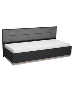Кровать Aurelio 80, 800×2000 мм, ЛДСП, цвет антрацит / блеквуд сатиновый Глазов