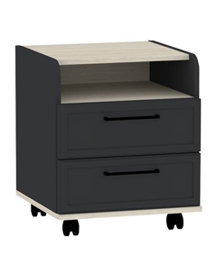 Тумба офисная Aurelio 94, 450×450×535 мм, цвет антрацит/блеквуд сатиновый Глазов