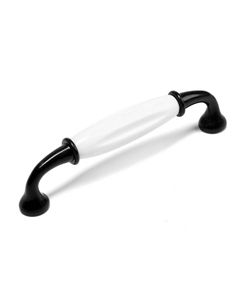 Ручка-скоба RSC012, пластик, м/о 128 мм, цвет черный, 4 шт. Cappio