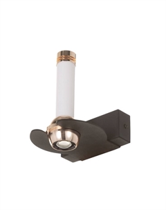 Бра «Найт», 2+5 Вт, LED, 3000К, чёрный/золото, 12×14×16 см Bayerlux