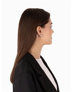 Клипсы для ушей «Тренд» полукруг, цвет серебро Qf