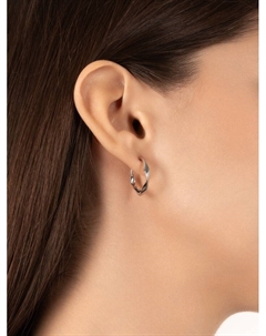 Клипсы для ушей «Тренд» кольцо жгутик, цвет серебро Qf