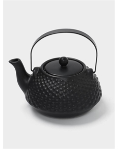 Чайник заварочный Black Swan, с ситом, 650 мл, керамика, чёрный Magistro