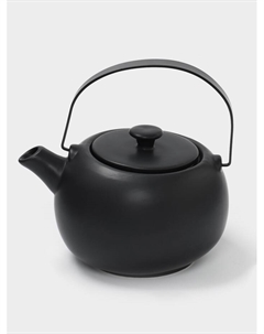 Чайник заварочный Black Swan, с ситом, 850 мл, керамика, чёрный Magistro