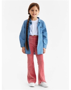 Брюки детские вельветовые, размер 34 (122-128 см), розовые Kaftan