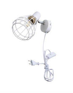 Бра с переключателем на проводе «Хлоя» Е14 40 Вт белый 19×10×18 см Bayerlux