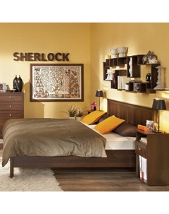 Кровать Sherlock 44, 1200 × 2000 мм, без основания, цвет орех шоколадный Глазов