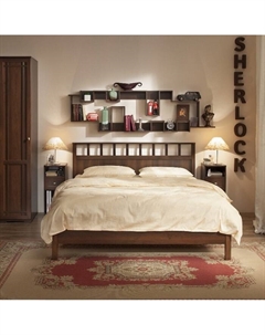 Кровать люкс Sherlock 49, 1200 × 2000 мм, без основания, цвет орех шоколадный Глазов