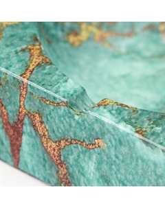 Пепельница для дома «Мрамор», для сигарет и стиков, 12.6×4.1 см, керамика Сима-ленд