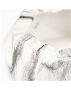 Пепельница для дома «Мрамор», для сигарет и стиков, 13.7×5.5 см, керамика Сима-ленд