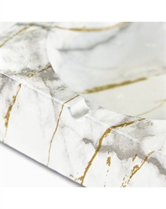 Пепельница для дома «Мрамор», для сигарет и стиков, 12.6×4.1 см, керамика Сима-ленд