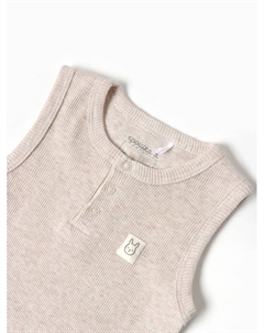 Боди без рукавов Melange, рост 80-86, бежевое Крошка я