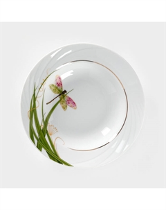 Тарелка глубокая Добрушский завод «Стрекоза», 250 мл, d=20 см, фарфор, белая Добрушский фарфоровый завод