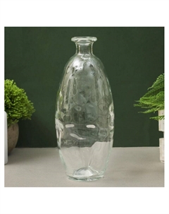 Ваза «Пуаро», большая, 700 мл, 21.5×9 см, стекло, прозрачная Evis