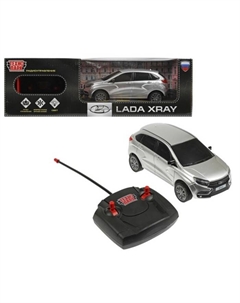 Машина радиоуправляемая, LADA XRAY, световые эффекты, 18 см, серебряный Технопарк