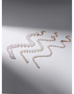 Бусы «Олимпия» с жемчугом, три нити, цвет золото, 45см Qf