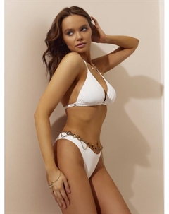 Купальник раздельный женский тройка с двумя видами плавок, белый, размер 38 (42) Housestyle