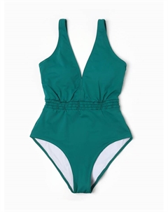 Купальник женский слитный с резинкой на талии, размер 42, зелёный Passion