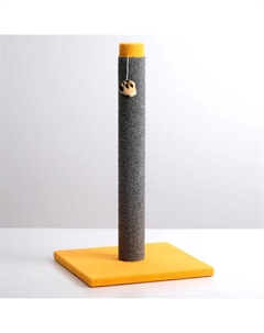 Когтеточка «Столбик» Lowcost ковролиновая с игрушкой, 54×31 см, микс цветов Perseiline