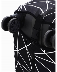 Чехол на чемодан на колёсах, 28" (L), с принтом, чёрный Textura