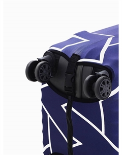 Чехол на чемодан на колёсах, 20" (S), с принтом, синий Textura