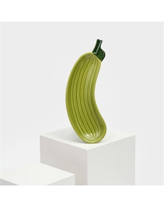 Тарелка керамическая «Кабачок», плоская, зеленая, 28,5 см, 1 сорт, Иран Керамика ручной работы