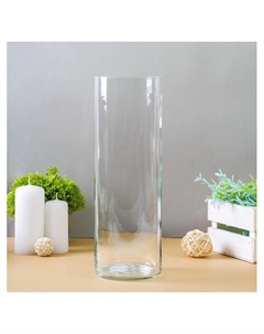Ваза «Трубка 107», 2.4 л, 30×10.7 см, стекло, прозрачная Evis
