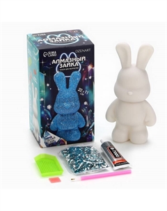 Алмазная мозаика на фигурке с полным заполнением «Зайка», бирюзовый Dzenart