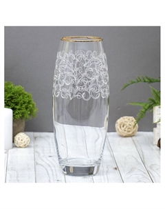 Ваза «Эдем», с гравировкой, d=7.5 см, 10×26 см, стекло, прозрачная Керамикс