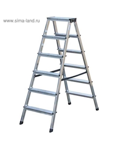 Стремянка MONTO DOPPLO, двухсторонняя, рабочая высота 3.08 м, 6 ступеней, черная Krause