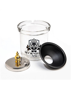 Пепельница для дома бездымная «Мужчина №1», для сигарет и стиков, 9.7×12.5 см, серебро Сима-ленд