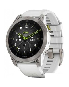 Умные часы Epix Sapphire Gen 2 (серебристый титан/белый) Garmin