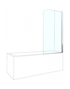 Стеклянная шторка для ванны River 065001 80х140 Berges wasserhaus