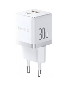 Сетевое зарядное Palm Fast Charger C+U 30W EU P1011160A213-01 (белый) Baseus