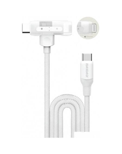 Кабель DL56W 1-Link Flow Duo USB Type-C - Lightning/USB Type-C (1.5 м, белый) Momax