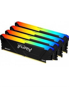 Оперативная память FURY Beast RGB 4x32ГБ DDR4 3600 МГц KF436C18BB2AK4/128 Kingston